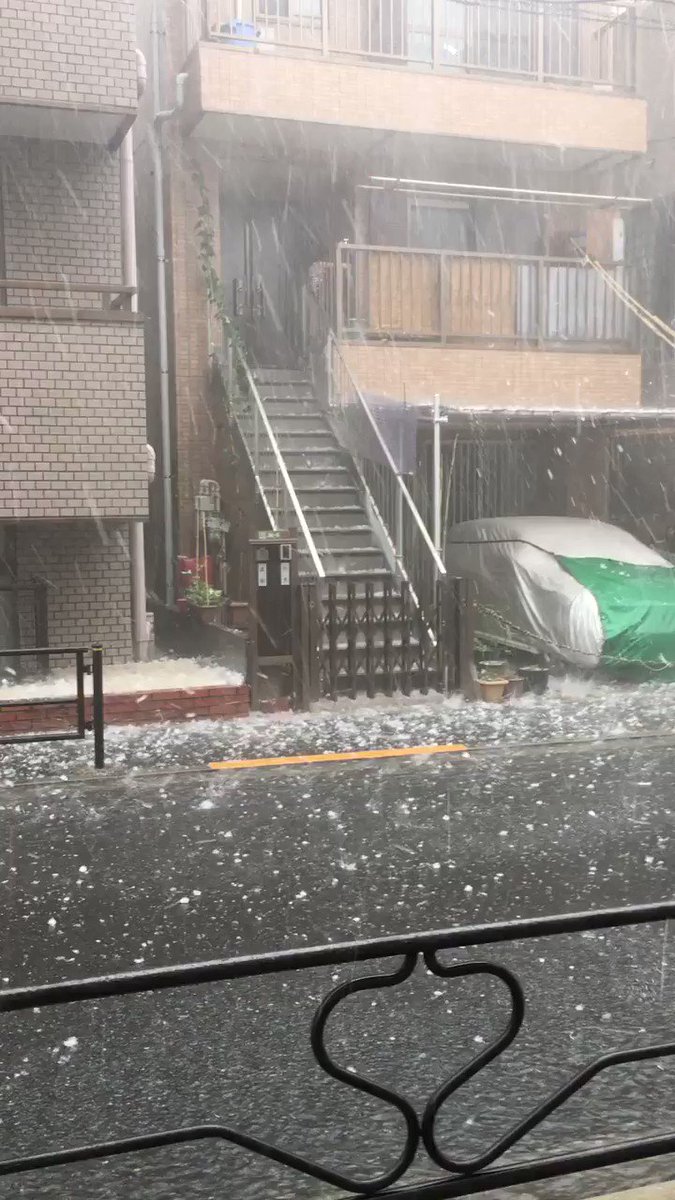 あはははは。雹ヤベー