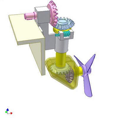 Azimuth Thruster With Bevel Gear Drives