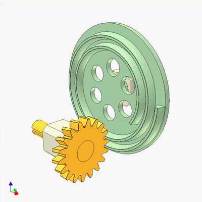 Archimedean Spiral Gear and Spur Gear