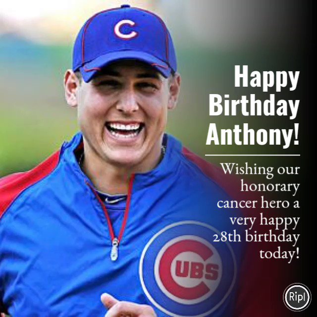 Happy 28th Birthday to our honorary cancer hero Cubs\ Anthony Rizzo!
via  