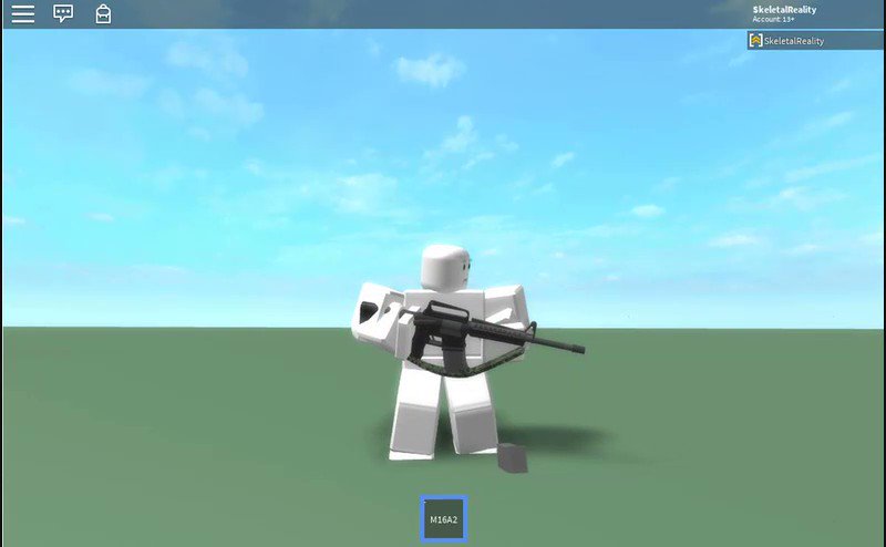 Skeletalreality On Twitter A Gun Strap Made From 24 Hinge Constraints And 46 Attachments It S A Little Shaky Though Roblox Robloxdev - roblox tutorial how to enable r15 youtube