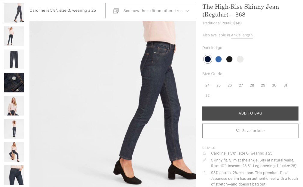 Everlane Jeans Size Chart