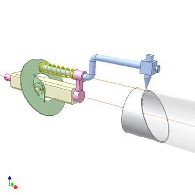 Mechanism for Drawing Intersection of Cylinder and Plane