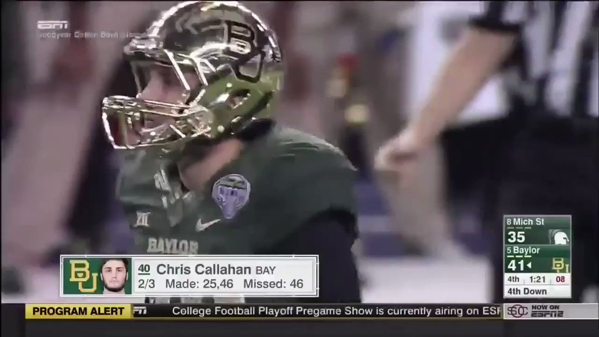 Y’all remember the kicker that Tony Lippett absolutely leveled on this play?
His name is Chris Callahan, and he now works at Michigan State as a development associate in the athletic department!
Kudos to @TomIzgoat for finding this out!