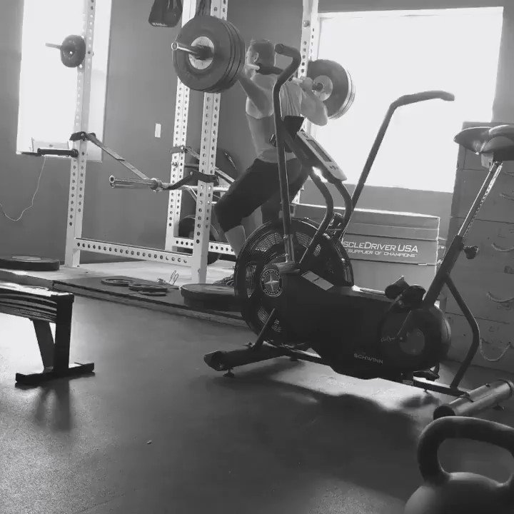 Dr Shawn Baker 🥩 on Twitter "5 rounds of 315lb high box squats x 20 reps/15 second airdyne