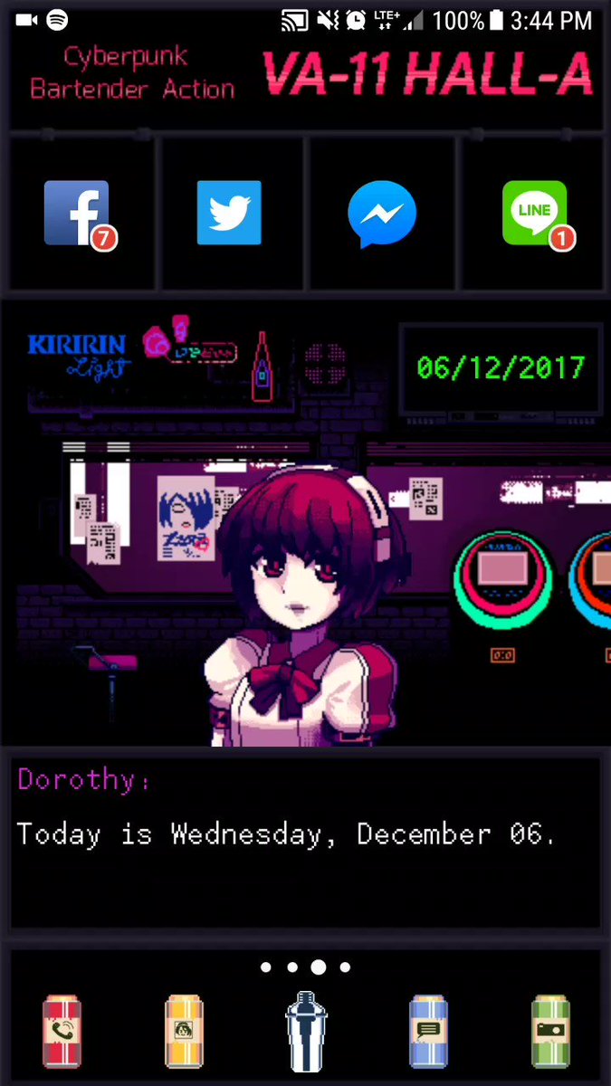 Juliusp I Have Made A Dynamic Custom Phone Wallpaper With Klwp Nova Launcher Of Va11halla Thank You Sukebangames For The Incredible Game Saludos Desde Peru Sukeban T Co 0u5o7eaysz