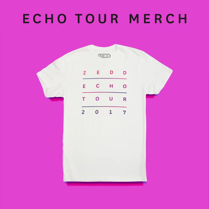 Hey guys!!! The #EchoTour merch is now available online!! Check it out here: zeddlifestyle.com https://t.co/i267arsS13