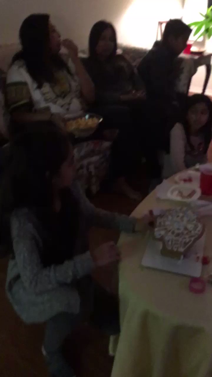 We all sang Happy Birthday to   