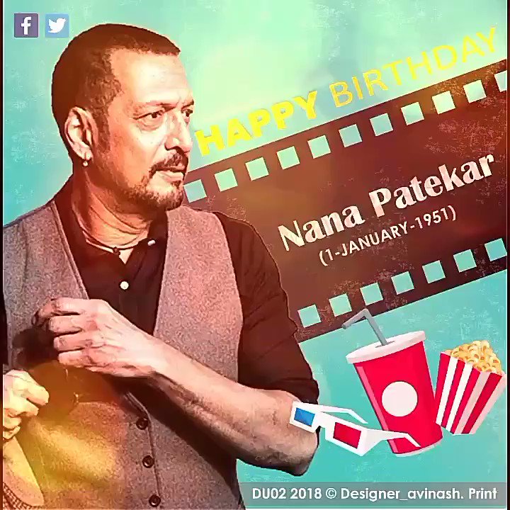  Here\s wishing the great actor of Bollywood Nana Patekar, a very Happy Birthday !! 