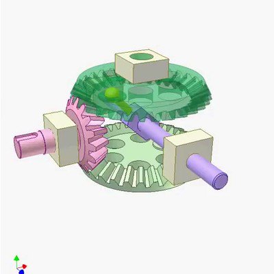 Bevel Gear and Slider Mechanism