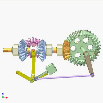 Bevel Gear Clutch for Changing Rotation Direction