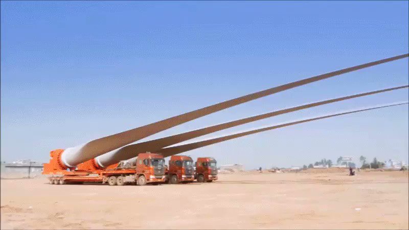 風車の羽根の運搬作業・めちゃくちゃ神経すり減らしそう!!!!
