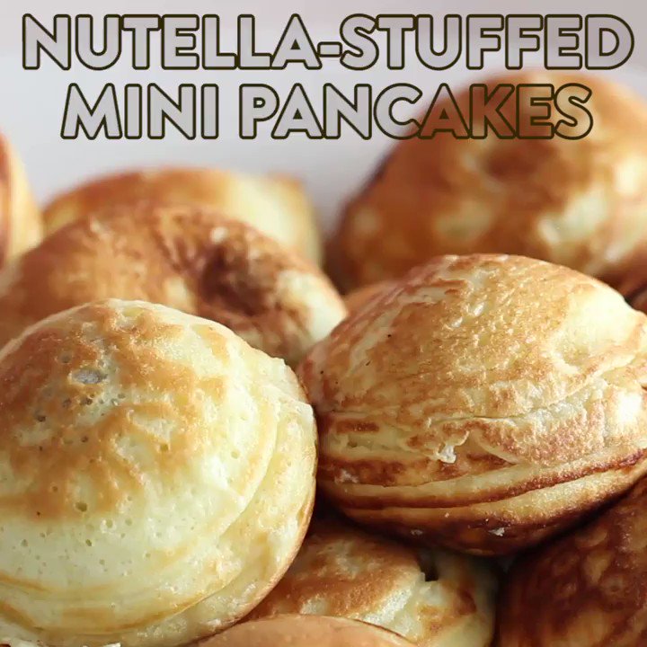 Nutella-Stuffed Mini Pancakes