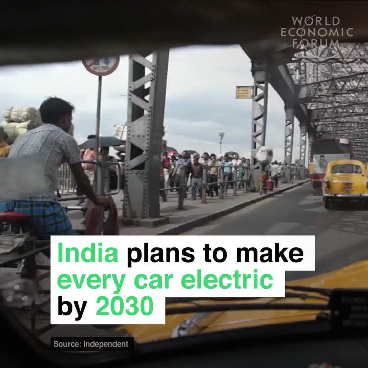 India is planning to make every car electric by 2030 http://wef.ch/2pSwOiD