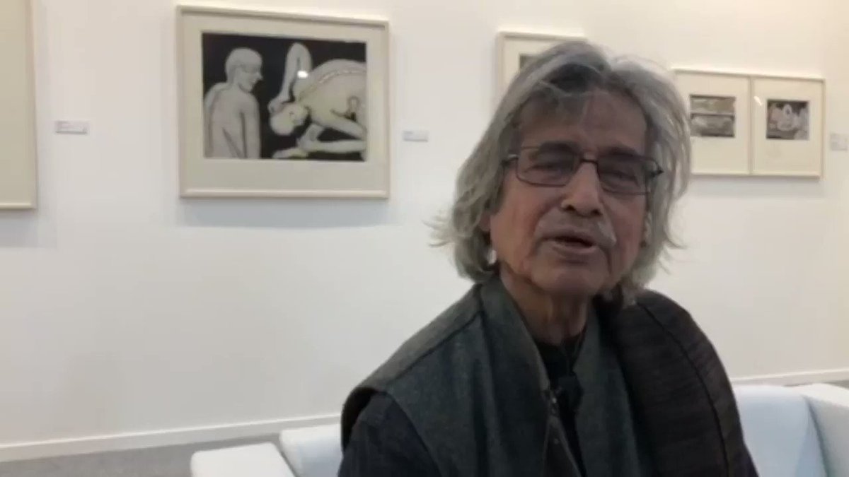 At @SanchitArt's booth, Jogen Chowdhury tells us about his key influences as an artist.  #IndiaArtFair https://t.co/KfswXmtGTx