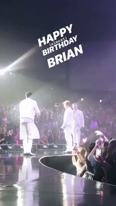 They sang Happy (early) birthday to at the show tonight.  