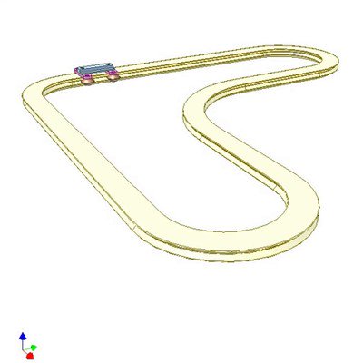 Curved Linear Rail With -Wheeled Carriage