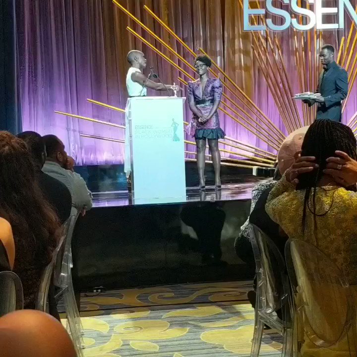 Danai Gurira had the whole of  audience singing Happy Birthday to Lupita Nyong\o 