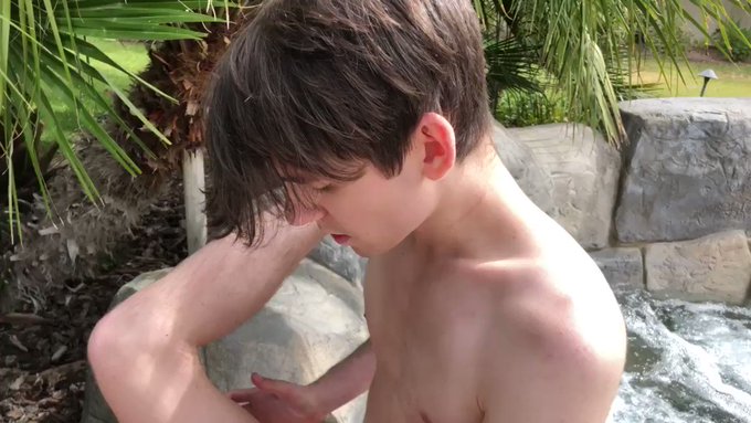 This is what happens when two cute boys get in the hot tub!! ???@HunterGrahamXXX @CalebGrayXXX https://t