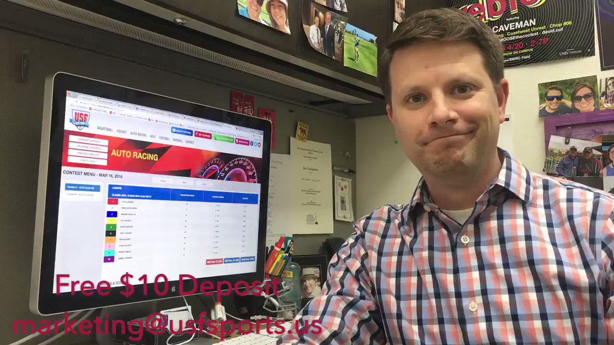 US Fantasy Sports (@PlayUSFantasy) on Twitter photo 2018-06-22 02:51:51 How’s your #MarchMadness bracket? Thought so. Let’s try and get it back with a FREE $10 deposit. @JonCastagnino w details and picks for #NASCAR & #TheMasters #dfs How’s your #MarchMadness bracket? Thought so. Let’s try and get it back with a FREE $10 deposit. @JonCastagnino w details and picks for #NASCAR & #TheMasters #dfs