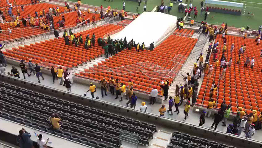 Fan violence, vandals, hooliganism and “Steve Must Go” was seen and heard in FNB Stadium after Kaizer Chiefs fell to a 3-0 defeat to Chippa United.