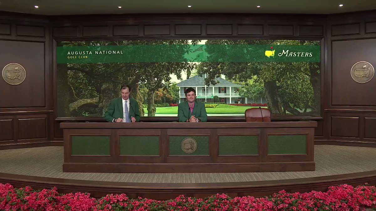 Masters Tournament (@TheMasters) on Twitter photo 2018-04-09 01:17:00 2018 #themasters Champion @PReedGolf talks being tested in the final round on his way to his first Green Jacket. 2018 #themasters Champion @PReedGolf talks being tested in the final round on his way to his first Green Jacket.