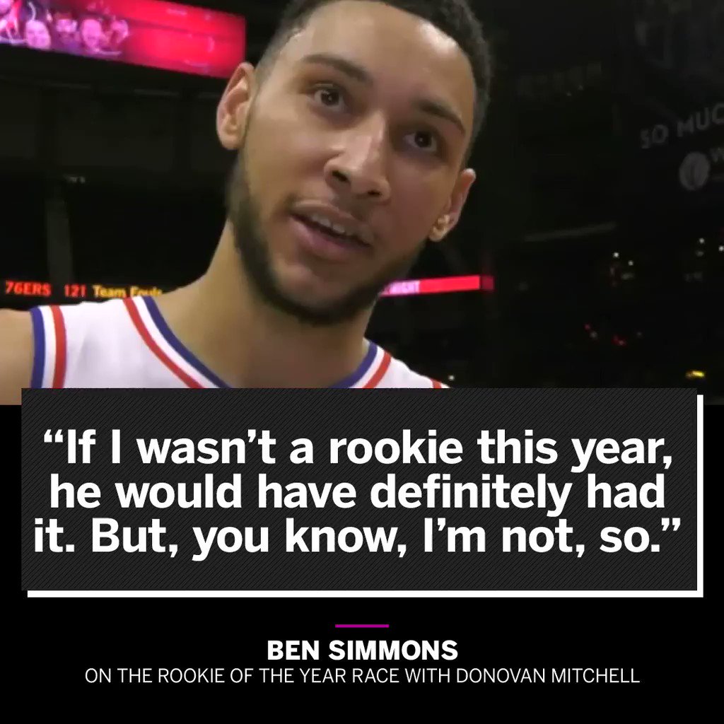 SportsCenter (@SportsCenter) on Twitter photo 2018-04-11 02:40:59 Ben Simmons has no chill 😂 Ben Simmons has no chill 😂