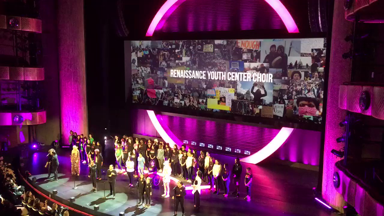 The Renaissance Youth Center Choir @RenYouthCenter on @WomenintheWorld stage who's mission is to empower underserved, inner-city youth through music and the arts. #RiseUp #WITW https://t.co/6ziamJKfal