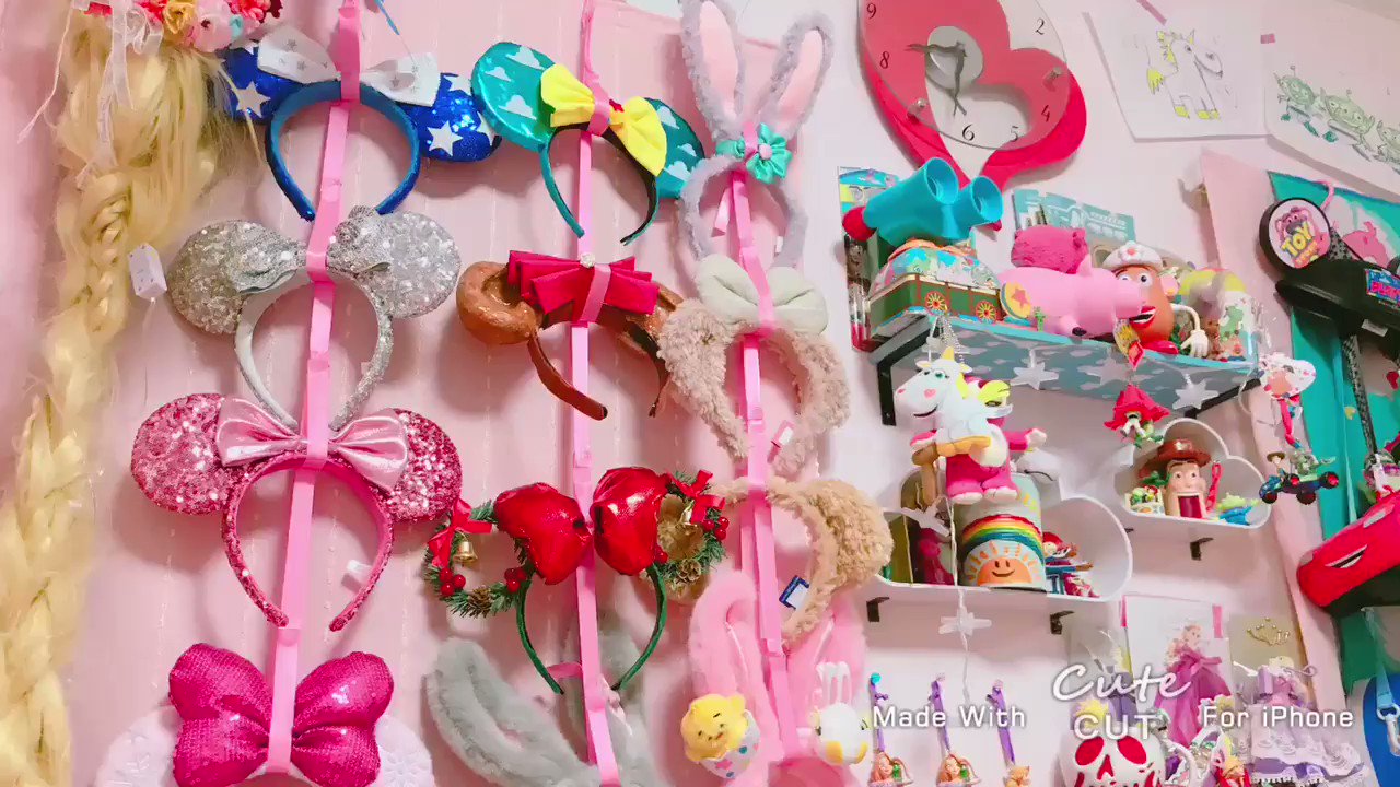 あやちゃむ My Room Display Storage 質問沢山頂いてましたカチューシャの収納紐の作り方を動画にまとめました 必要なもの ラッピングヒモ 100均 ホッチキス マジックテープ 100均 定規orメジャー ハサミ グルーガン 100均