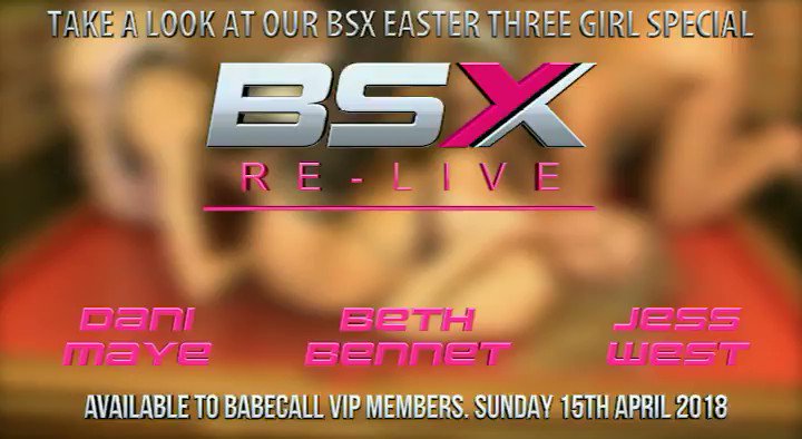 We are now including BSX shows for our https://t.co/aHCvRO4qrE members! 🙌

Time to get filthy with @DanielleMaye, @BethUndressed and @jesswestxxx 😈 https://t.co/AsN0qec9fN