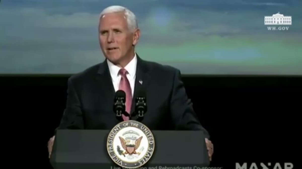 Vice President Mike Pence (@VP) on Twitter photo 2018-04-16 20:10:28 America will once again astonish the world with the heights we reach and the wonders we achieve – and we will lead the world into SPACE once again. #34SS America will once again astonish the world with the heights we reach and the wonders we achieve – and we will lead the world into SPACE once again. #34SS