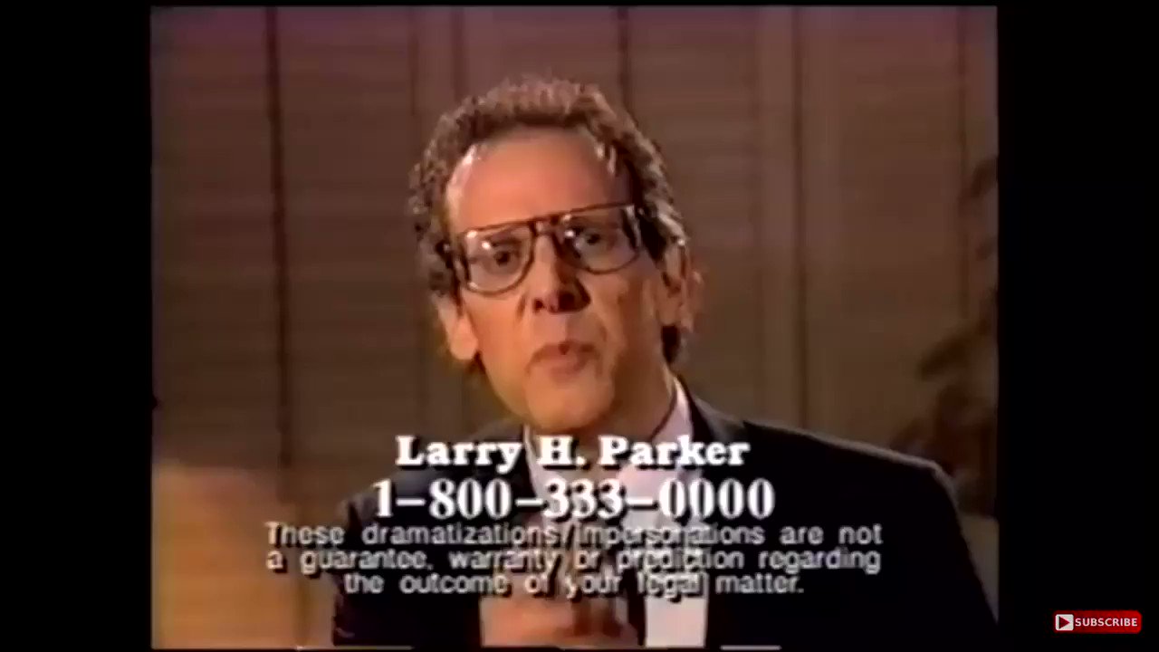 Larry H. Parker TV Commercial (1986) - Accident Victim 2.1 Million