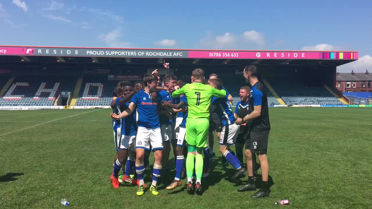 The Youth Team have drawn 1-1 with Tranmere Rovers at the #CrownOilArena, claiming the point needed to win the league. Get in, lads! ๐ #RAFC