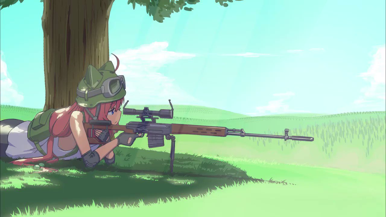 Nekomiya Hinata Sniper Rifle аниме
