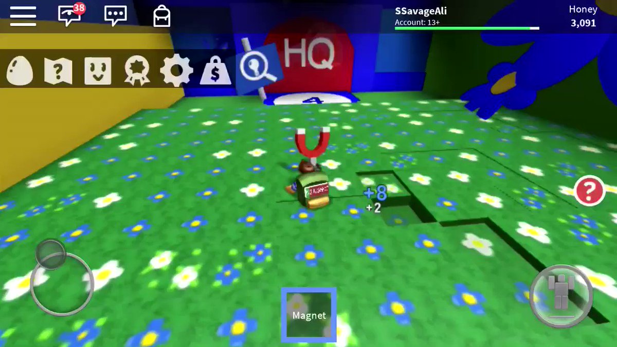 blue flower field bee swarm simulator