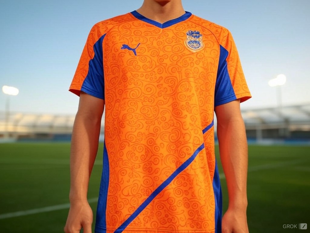 清水エスパルス Puma 3XL オレンジシャツ 4-half-zip-top-orange-
