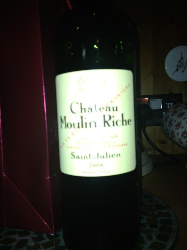 julianchell's tweet photo. To follow a bottle of #moulin riche thank you to #bordeaux undiscovered for the fantastic tasting at the good food show http://t.co/NXAxaxhg