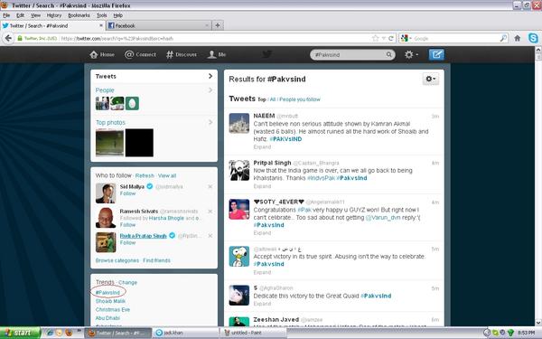 PakvsInd's tweet photo. Congrats guys we are trending #PakvsInd Congrats. #Pakistan http://t.co/k4G4gfaY