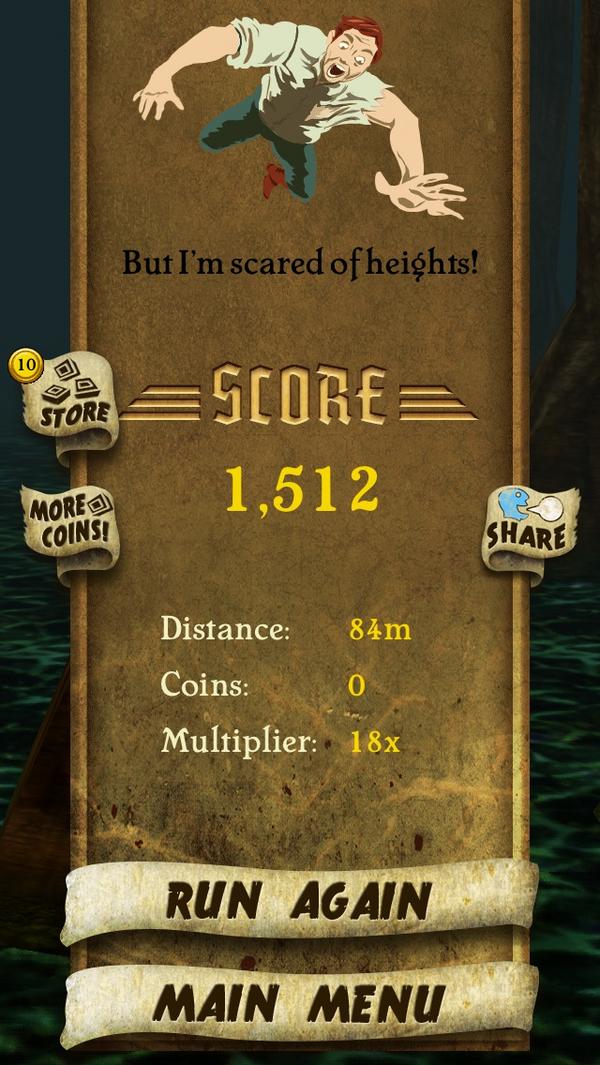maria_sorte's tweet photo. I got 1,512 points while escaping from demon monkeys. Beat that! http://t.co/5JlORRE9 #TempleRun http://t.co/fAAwaCfC