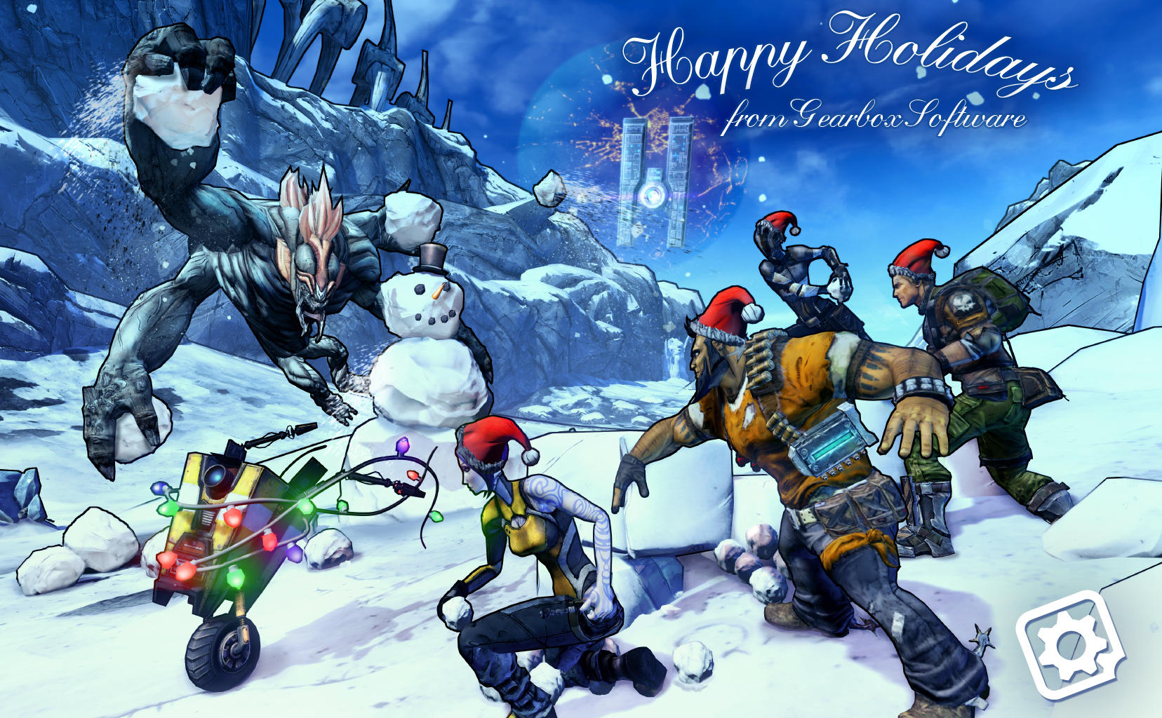 Game new year. Christmas Borderlands 2. Borderlands 2 новогоднее дополнение. Borderlands 2 Рождество. Бордерлендс новый год.