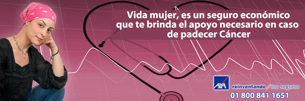 AXA_SegurosMx's tweet photo. Vida mujer, es un seguro económico que te brinda el apoyo necesario en caso de padecer #Cáncer. http://t.co/vEu4jd5d