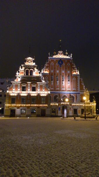 A cold night in Riga and very cold walk back from dinner. Nice town though