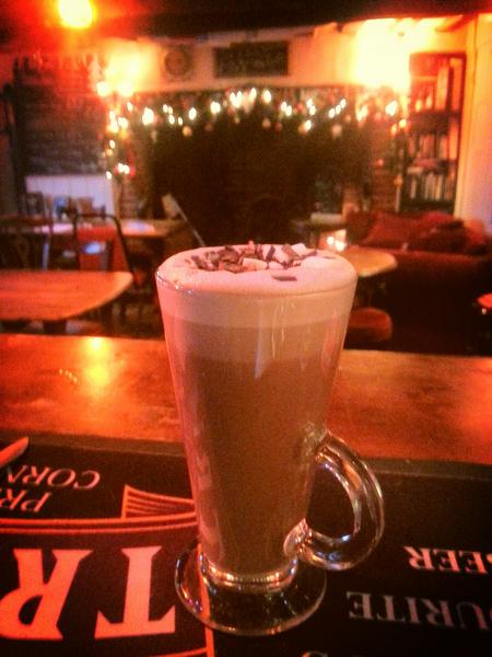 It may be damp and dinghy outside but the fires ablaze and the hot chocolate flowing #warm #cosy #hotchoc #yum #festive