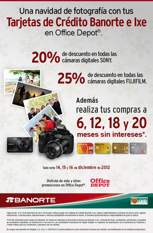 Uživatel Office Depot México na Twitteru: „Una navidad de fotografía con  tus tarjetas Banorte e IXE sólo en #OfficeDepot /U22AcmvR“ /  Twitter