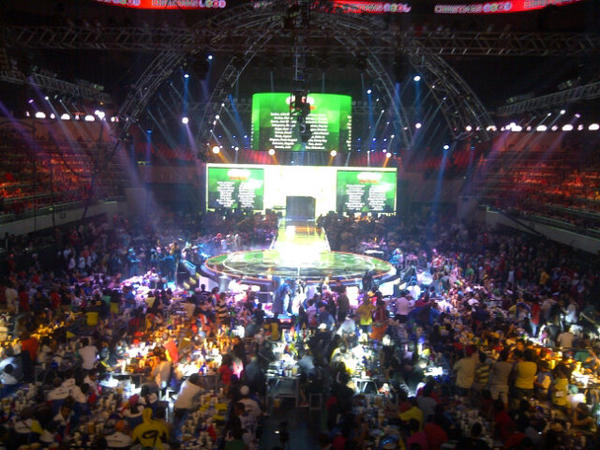 SAGAEVENTS's tweet image. This is how you throw a Christmas Party, The #PMFTC Christmas Dash at The @MOAArena :)