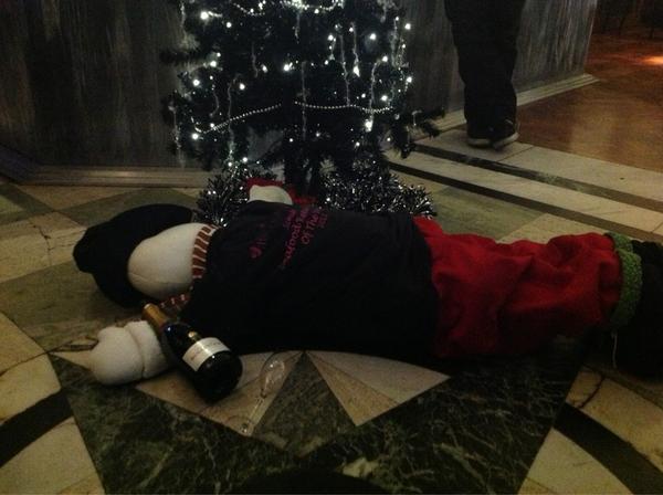 Look how we found our new waiter after a busy Thursday night! #naughtyboy #drunkonbolli