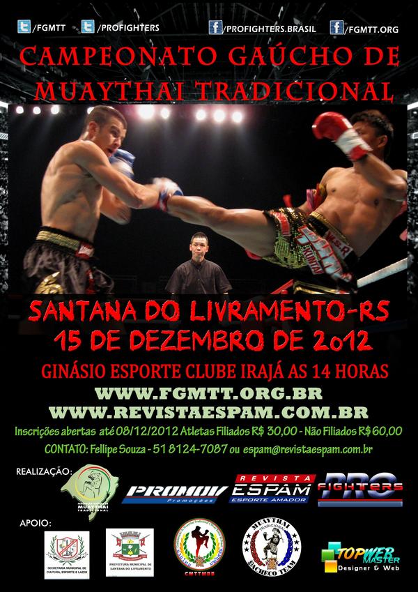 Profighters's tweet image. Vejam o Cartaz do Campeonato Gaúcho de Muaythai