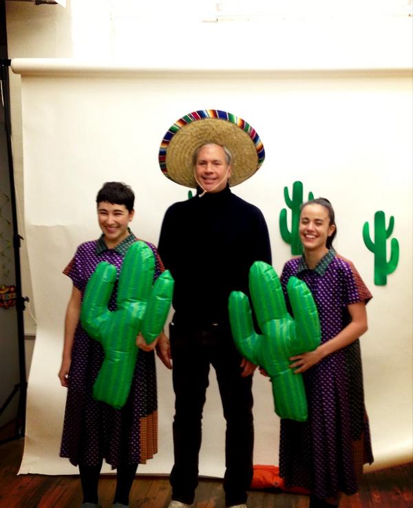 The office holiday party is officially under way as our founder <a href="/robertcduffy/">melvina mary</a> hits the photo booth w/ the twins.