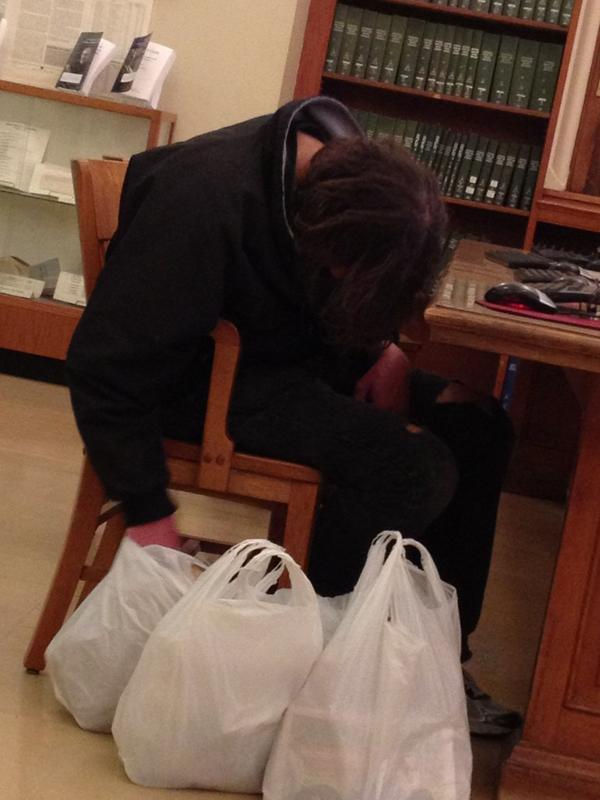 Ian_Estabrook's tweet image. Dude&apos;s struggling. #finals #mathlibrary #UIUC