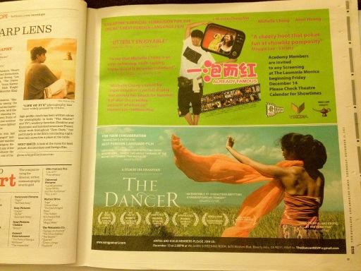 ShantyHarmayn's tweet photo. Sang Penari Print Ad in Los Angeles Times thanks to my great designer @mendioladesign http://t.co/3gZ3s9aW